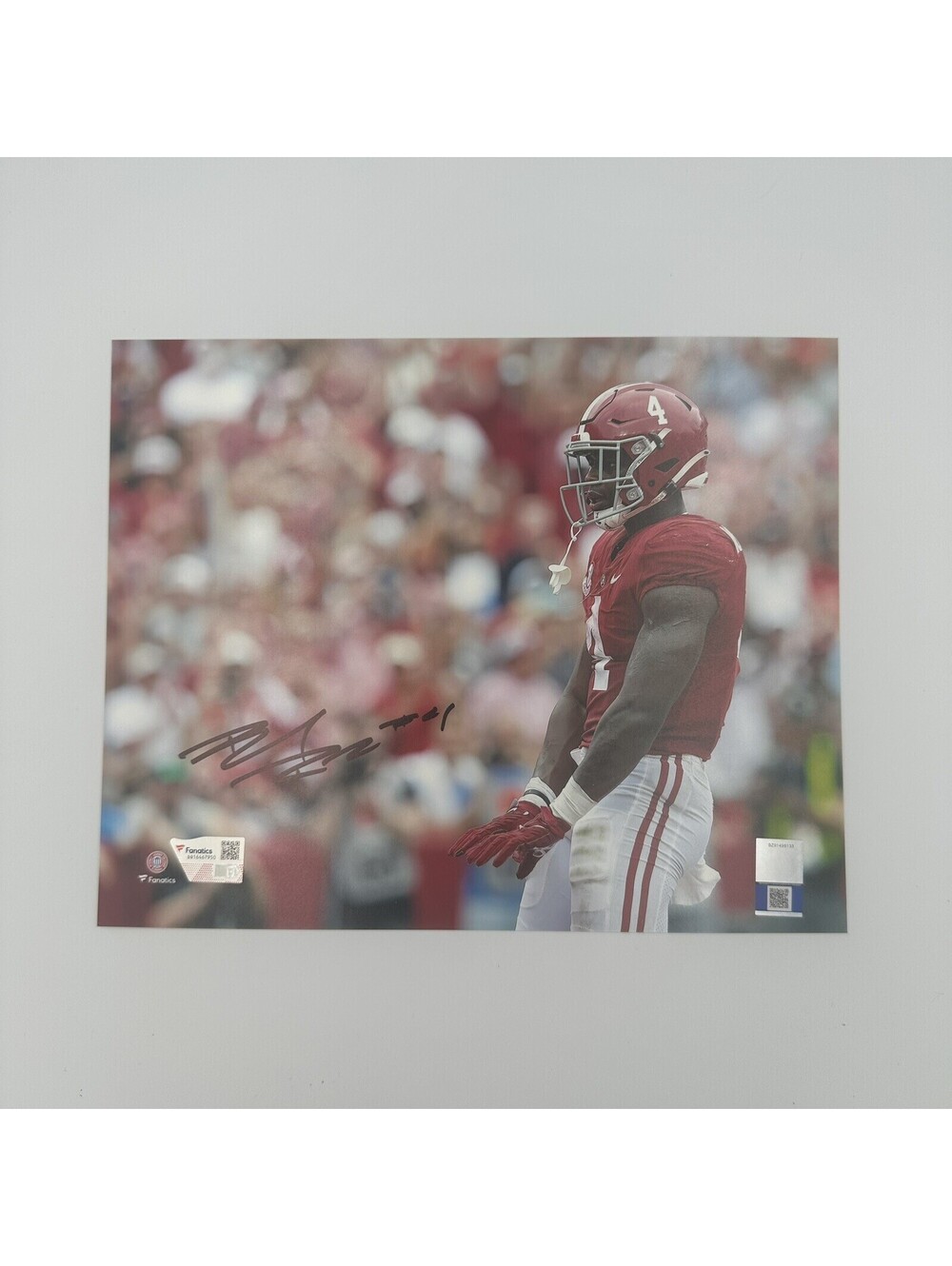 Brian Robinson Jr. Signed 8" x 10" Alabama Crimson Tide Photo Fanatics Authentic